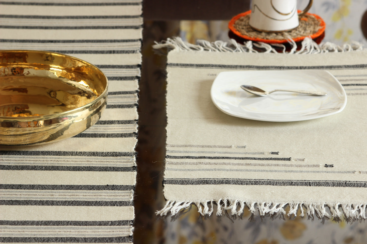 Gaddi Essence: Handwoven Wool Table Mat