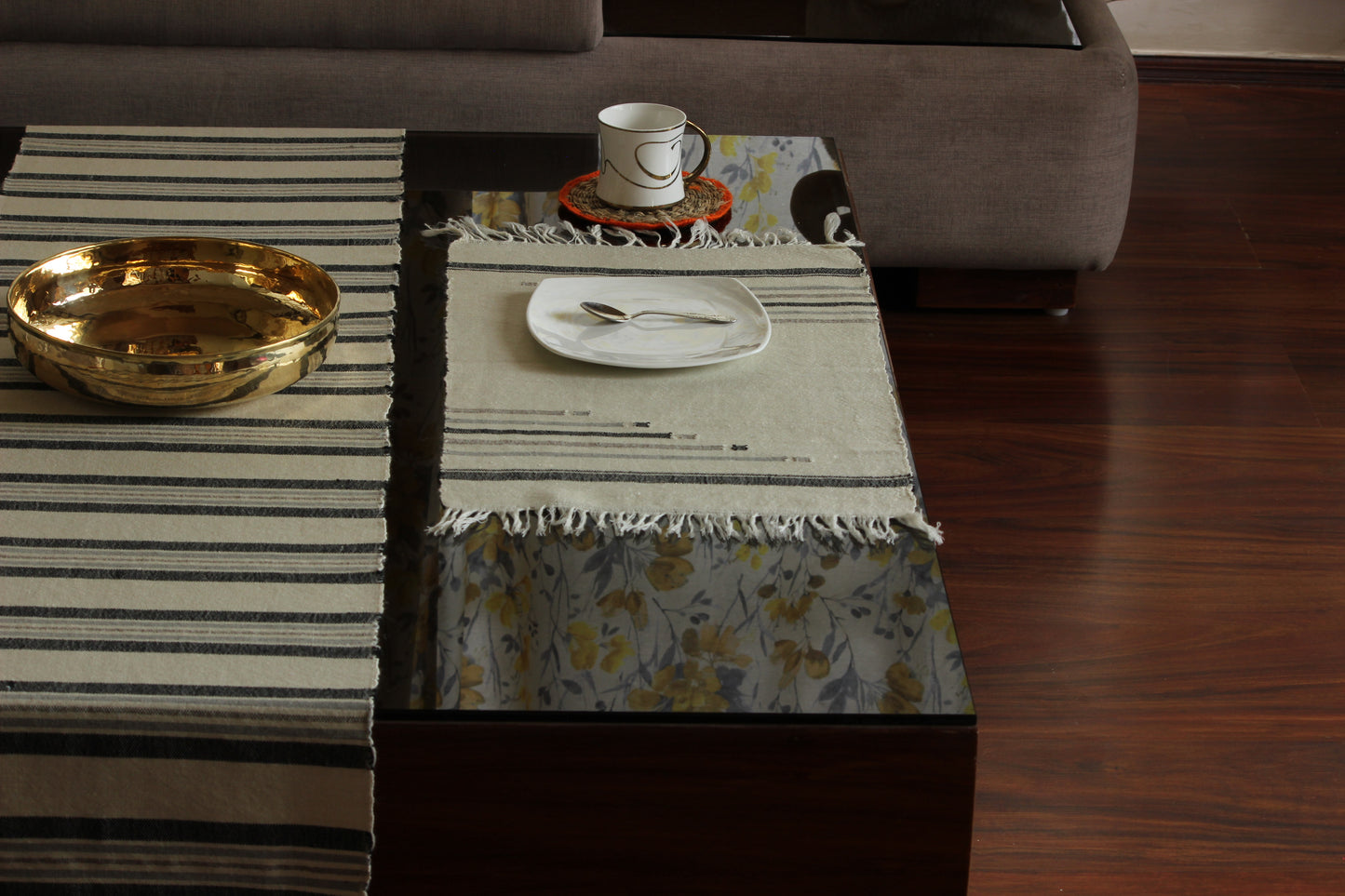 Gaddi Essence: Handwoven Wool Table Mat