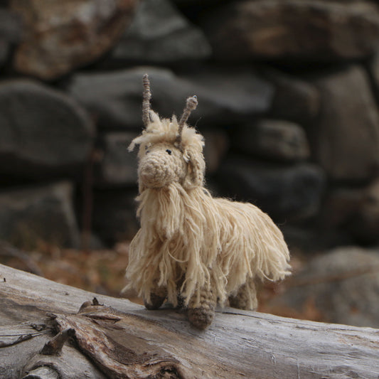 Mountain Goat Hand-Crochet Doll