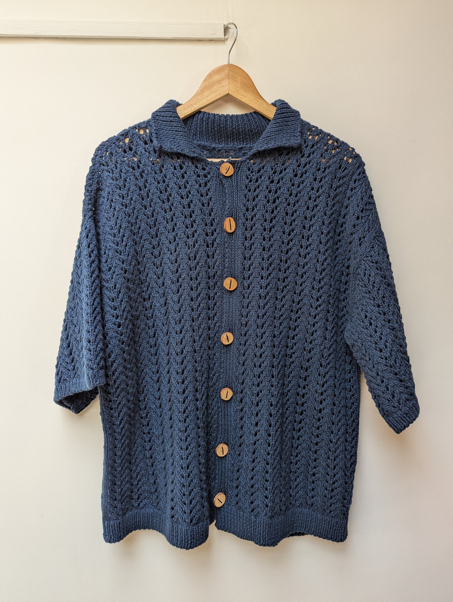 Knitted lace cotton overshirt – handloom cotton winter shirt