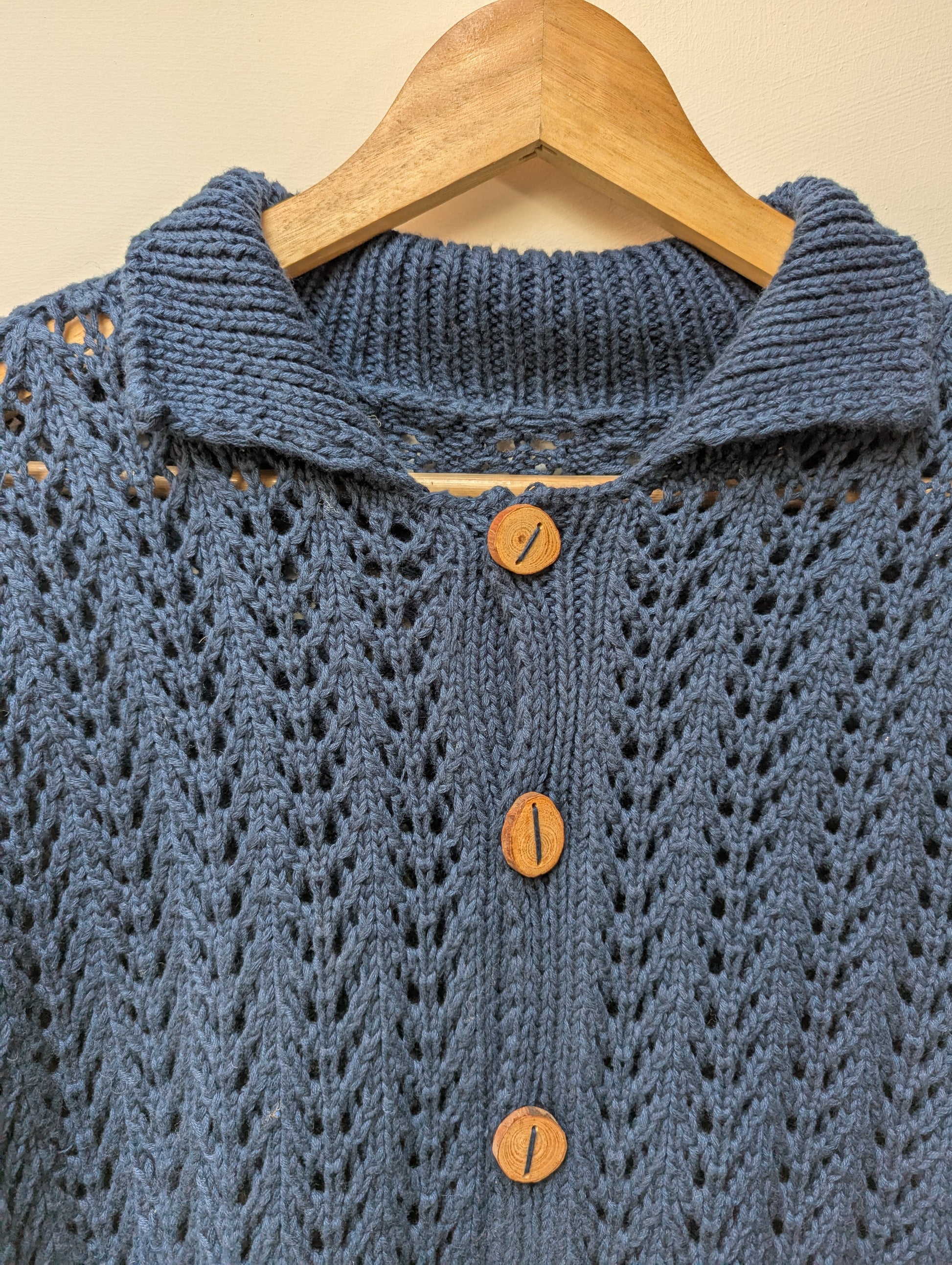 Knitted lace cotton overshirt close view – handloom cotton winter shirt close view 