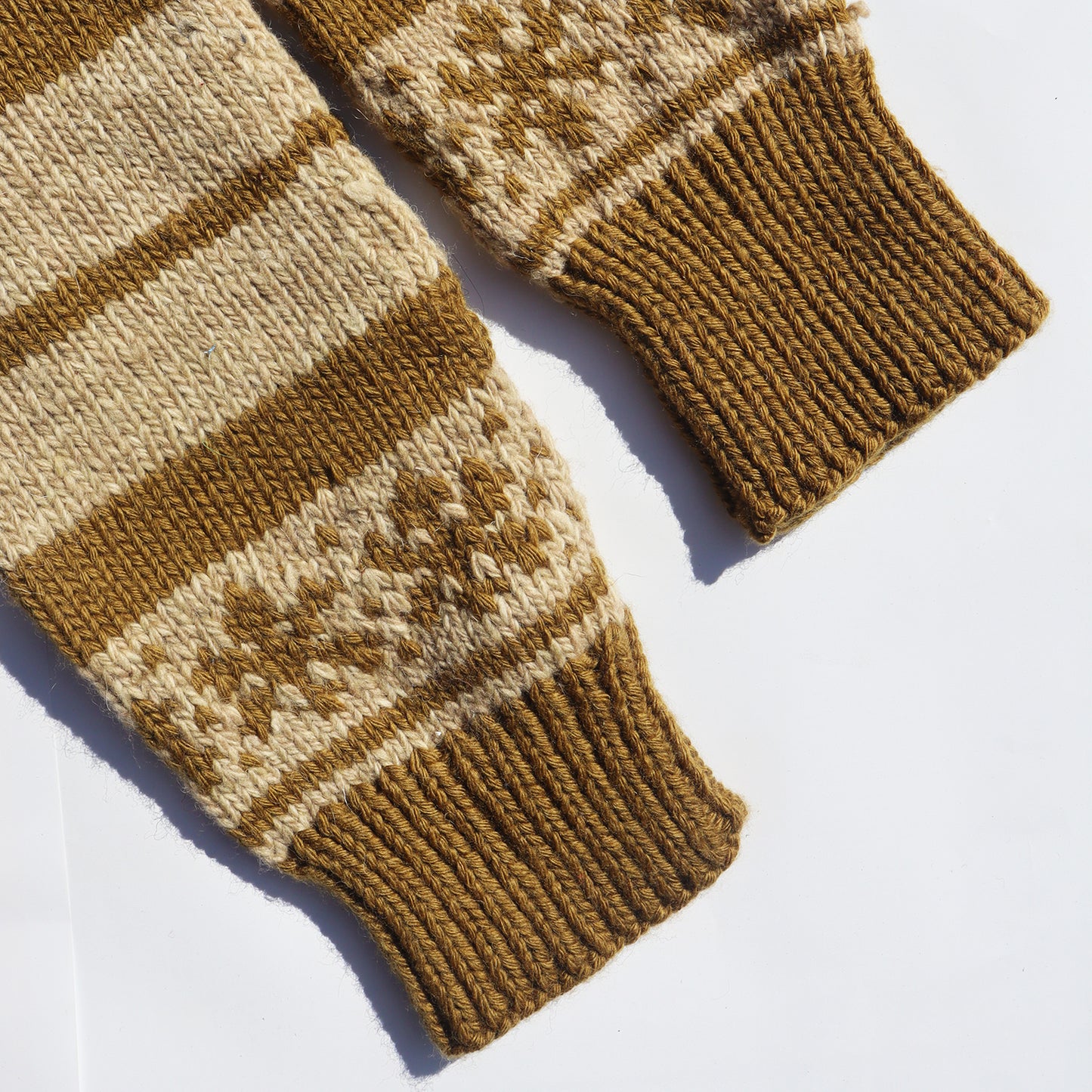 Darcha Hand-Knit Legwarmers - Merino Wool, Tribal Motifs