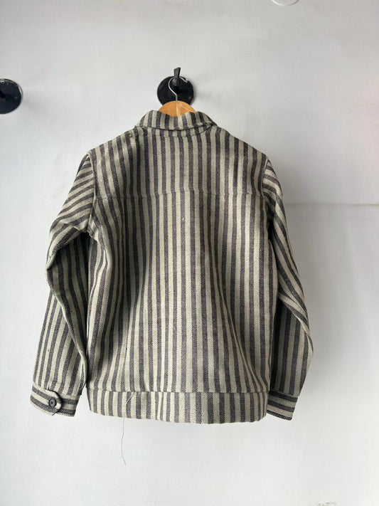 McLeod striped Himalayan wool jacket for women back view
