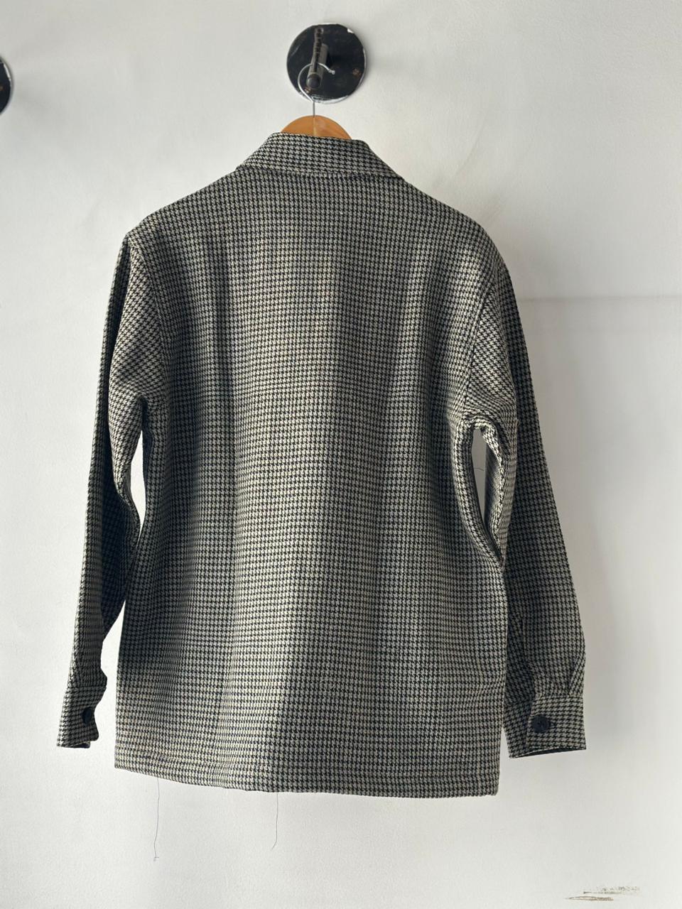 Men Gaddi Wool Jacket Back View Handwoven Winter Coat @woolknitters