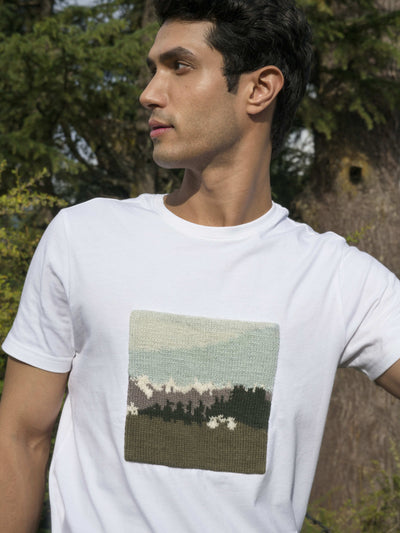 Postcard from Kullu T-shirt - Shop@Woolknitters