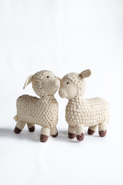 Gaddi wool Hand crochet Sheep - Big SHEHAAT - Shop@Woolknitters