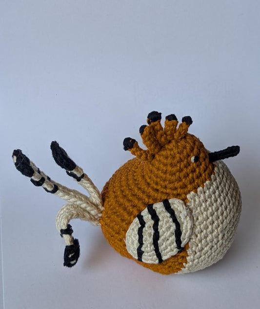 Hoopoe – Eco Souvenir (Hand-Crocheted Cotton Bird)