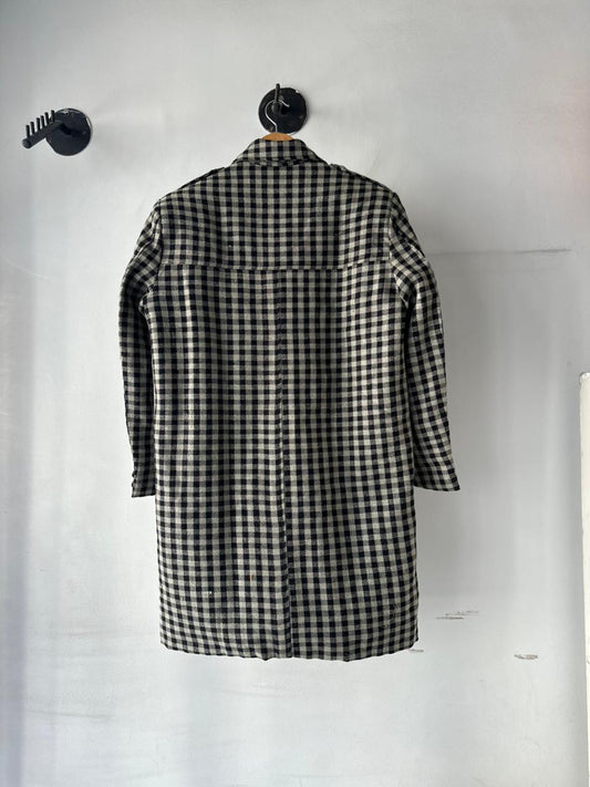 kaza handloom wool overcoat  female back view @woolknitters