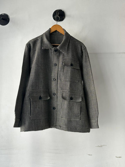 Men Gaddi Wool Jacket Front View Handwoven Winter Coat @woolknitters