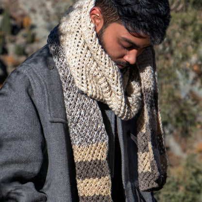 Nature's Palette Hand-Knit Muffler