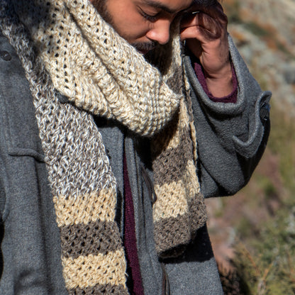 Nature's Palette Hand-Knit Muffler