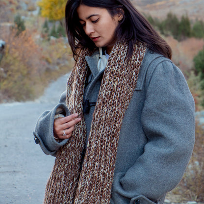 Earth Whisper Hand-Knit Muffler