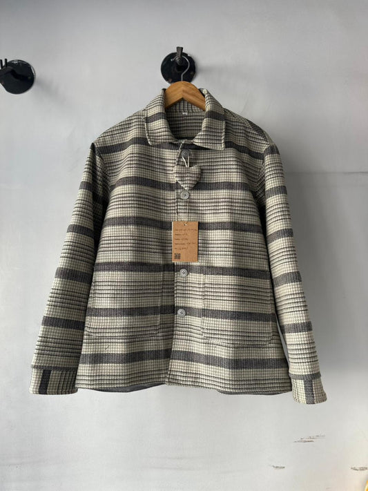 shimla handloom wool jacket for men front view
